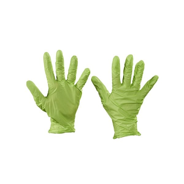 Bsc Preferred Disposable Gloves, Nitrile, 4 mil, Powder-Free, Accelerator Free, M, 100 PK, Green BUY00030574 - main